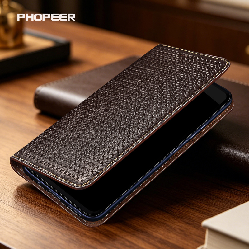 Luxury Bags Eu - Luxueuze leren telefoonhoes voor Redmi 10A
