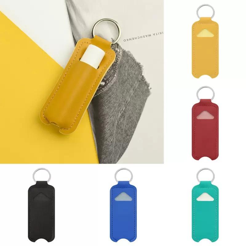 Draagbare lippenbalsem verpakk - Key Holder Leather Pouch recensie en prijs