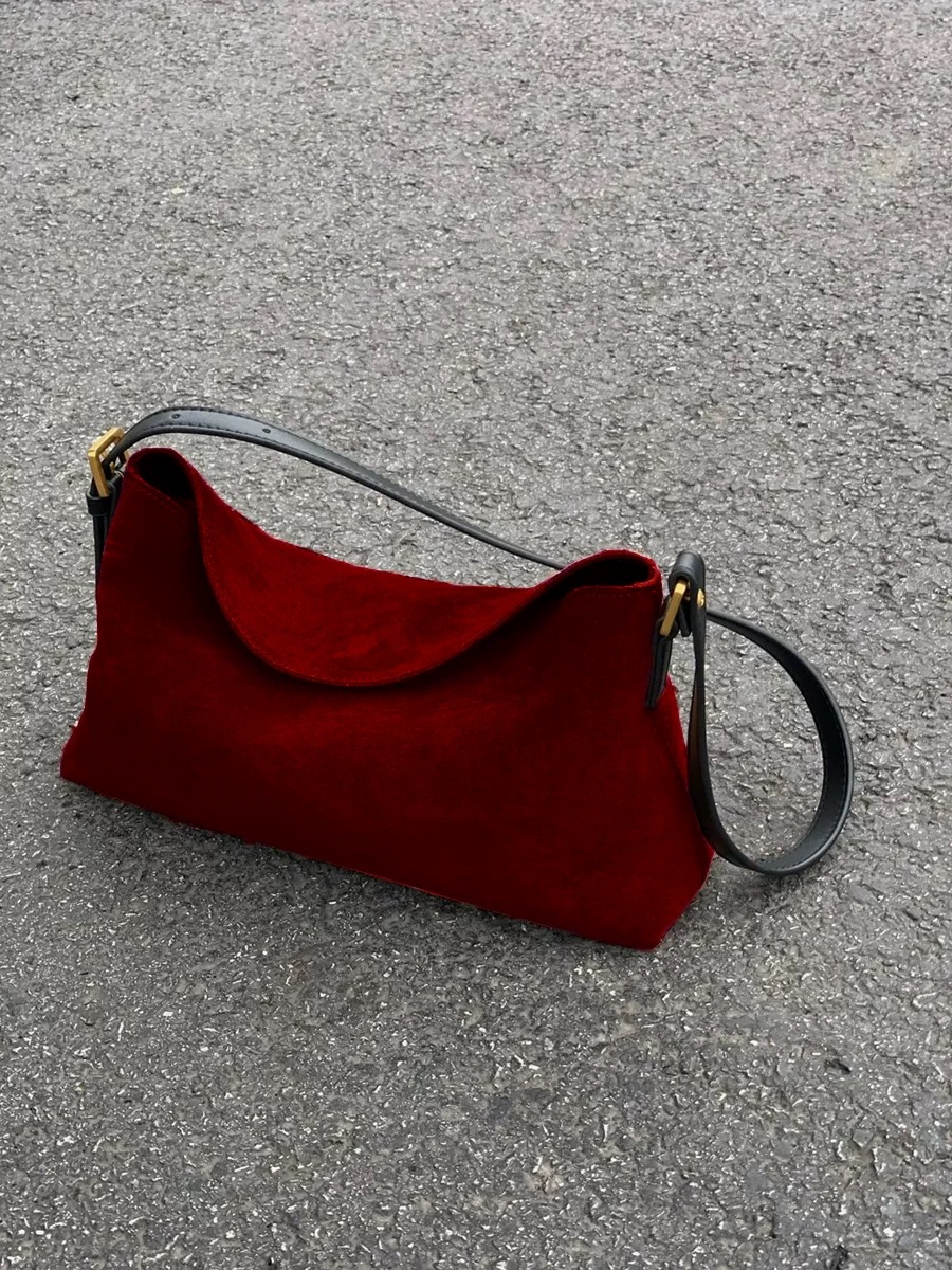Mode rode suède schoudertas vo - Luxury Bags For Sale recensie en prijs